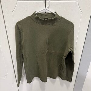 Croft & Barrow Green Turtleneck Long Sleeve